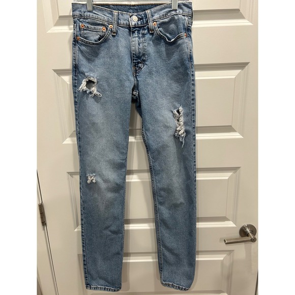 Levi's Other - Levis 511 Slim Fit Jeans Mens 29x32 Light Blue Ripped Denim (fits 28x30)